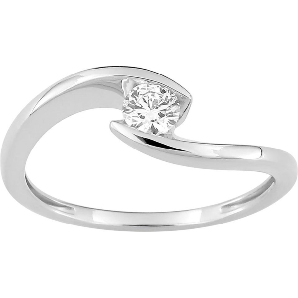 Bague  Or 375/1000 Diamant Synthétique