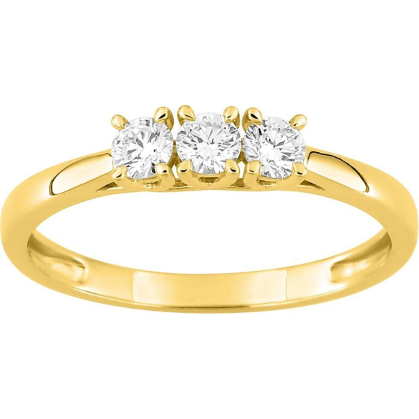 Bague  Or 375/1000 Diamant Synthétique