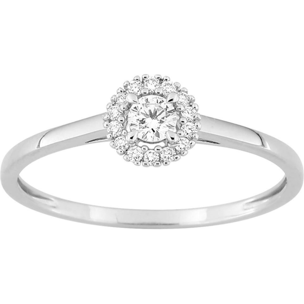 Bague  Or 375/1000 Diamant Synthétique