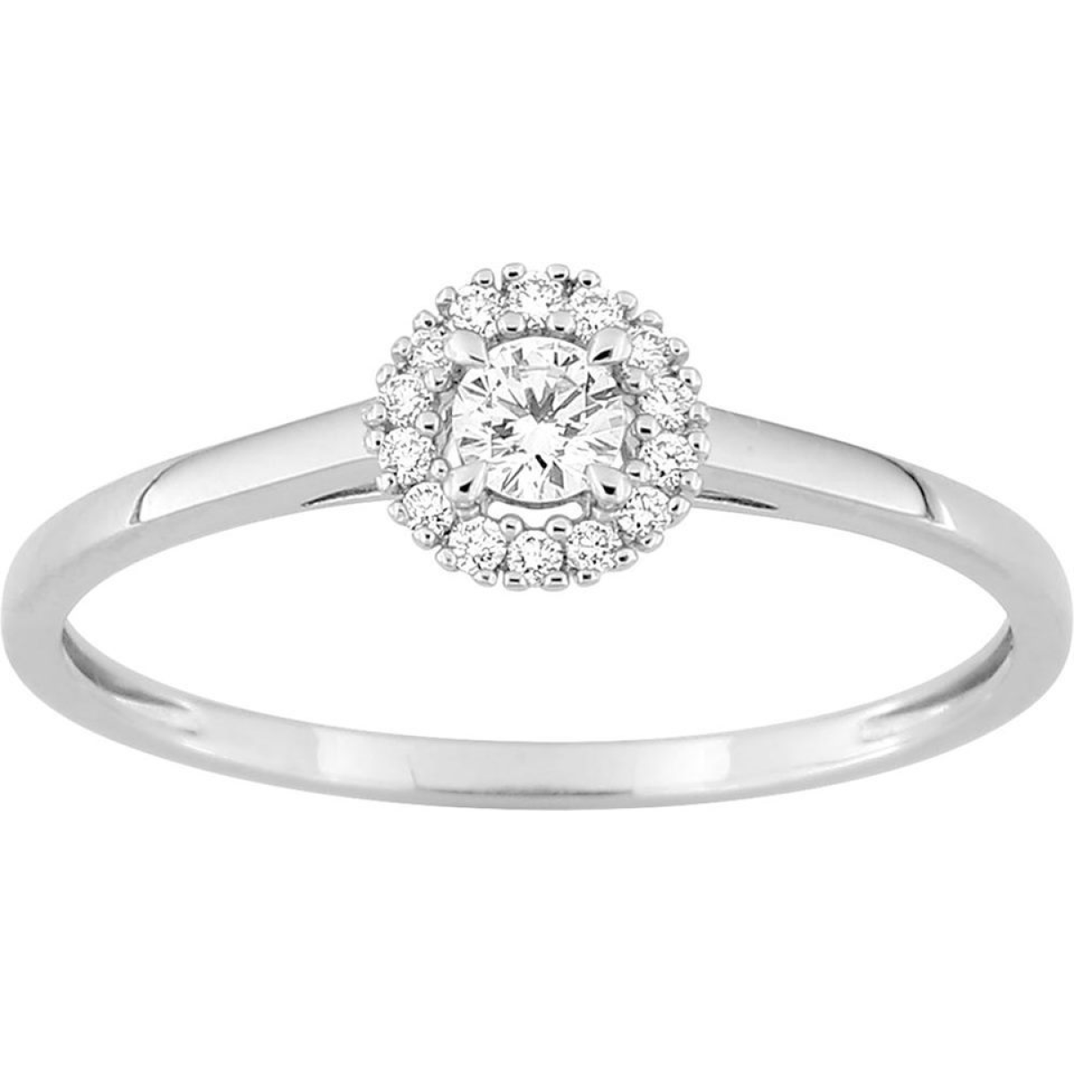 Bague  Or 375/1000 Diamant Synthétique