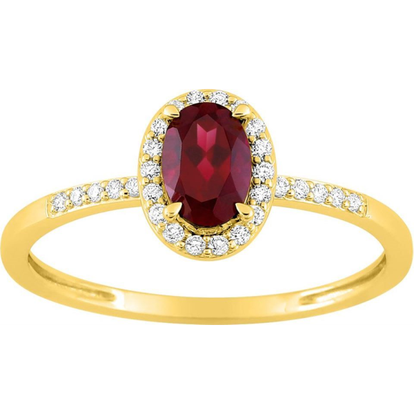 Bague  Or 375/1000 Diamant Synthétique