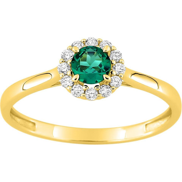 Bague  Or 375/1000 Diamant Synthétique