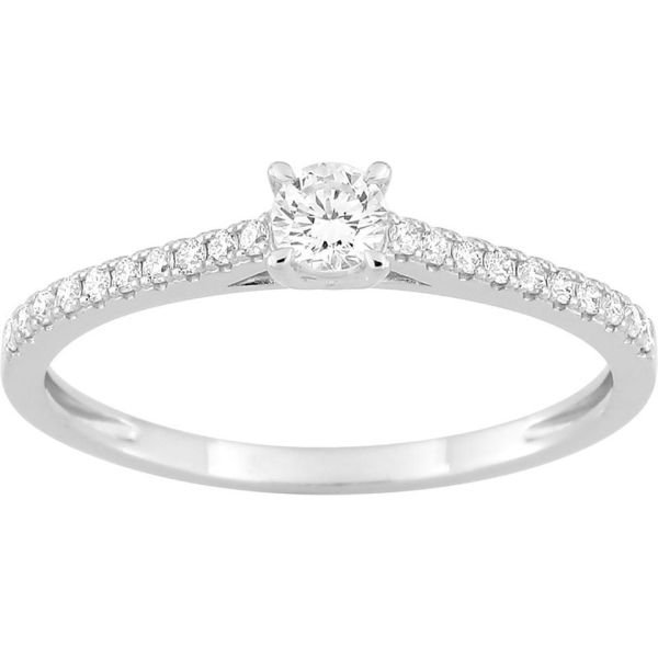 Bague  Or 375/1000 Diamant Synthétique