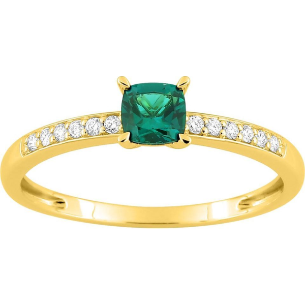 Bague  Or 375/1000 Diamant Synthétique