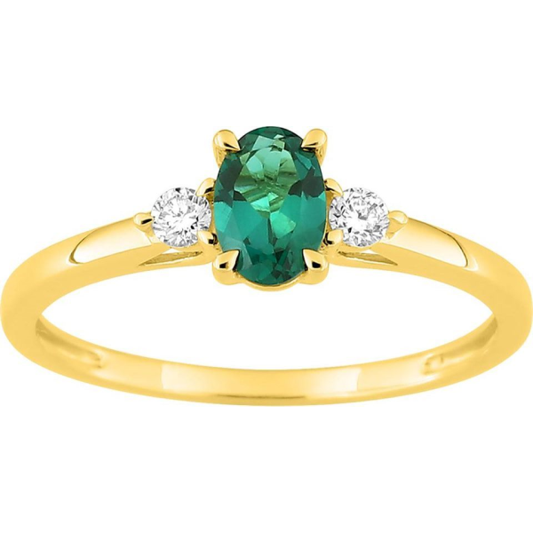 Bague  Or 375/1000 Diamant Synthétique