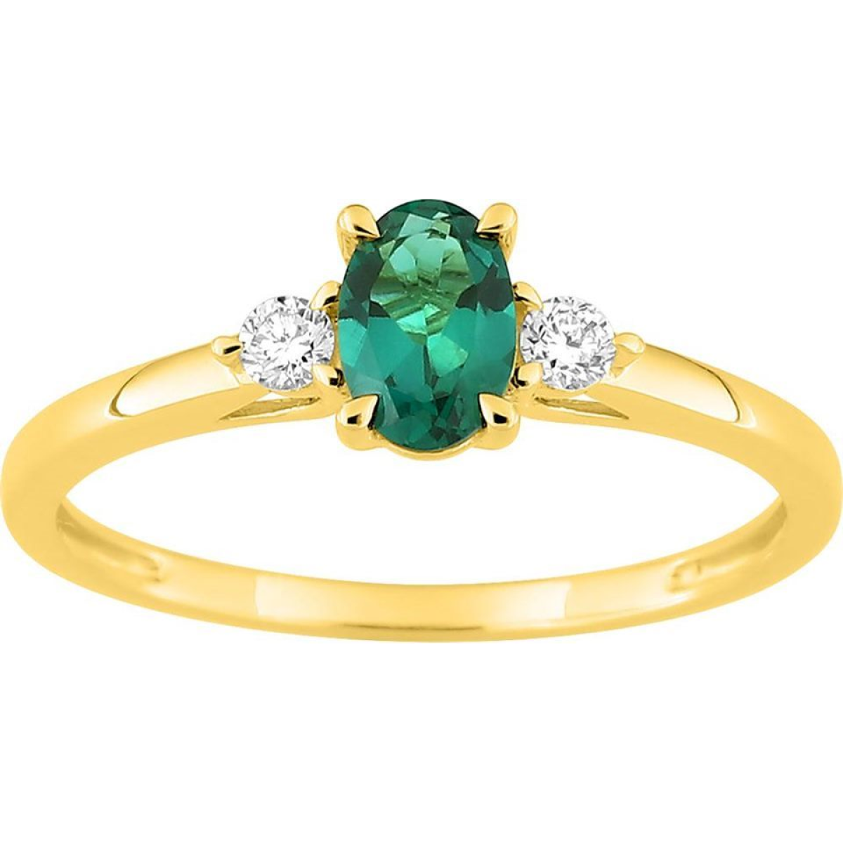 Bague  Or 375/1000 Diamant Synthétique