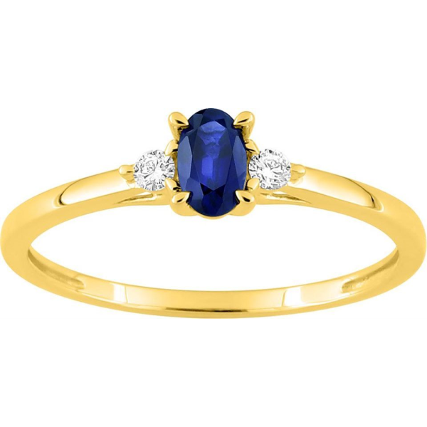 Bague  Or 375/1000 Diamant Synthétique