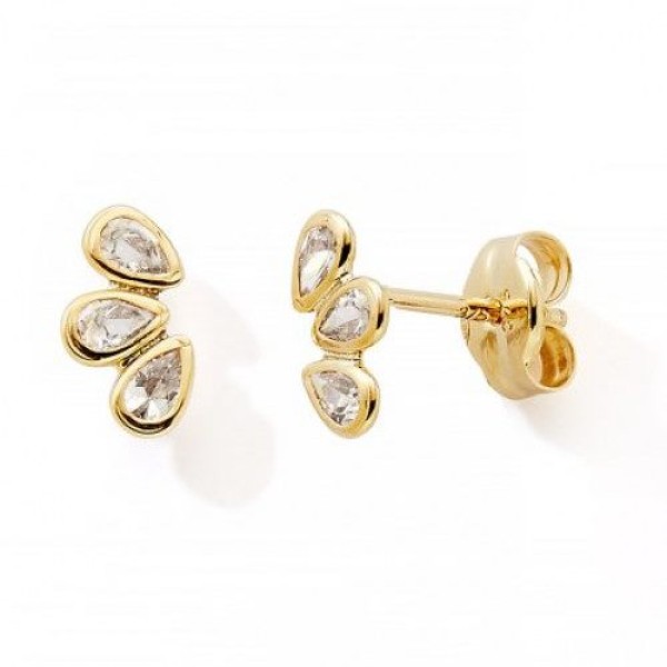 Boucles d'Oreilles  Or 375/1000 Oxyde de Zirconium