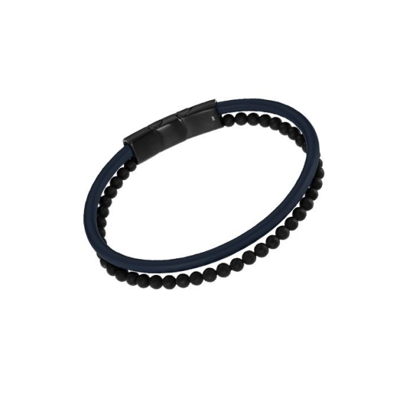 Bracelet LOTUS STYLE Acier Cuir