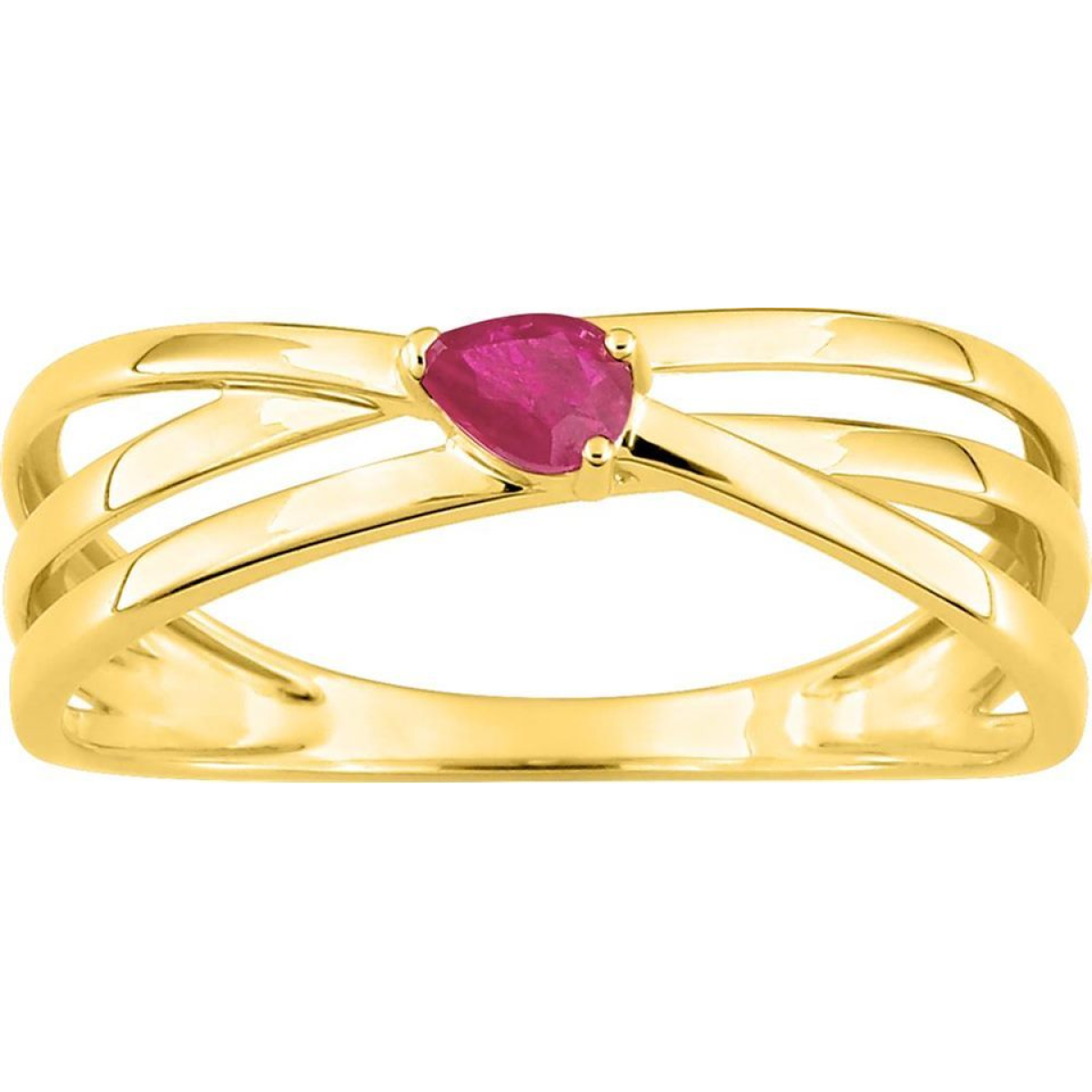 Bague  Or 375/1000 Rubis