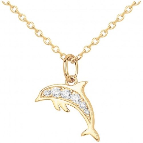 Collier  Plaqué Or Oxyde de Zirconium