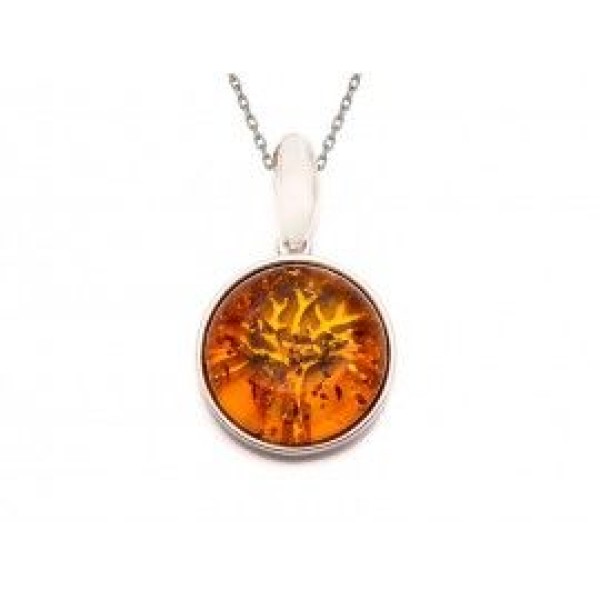 Pendentif  Argent 925/1000 Ambre
