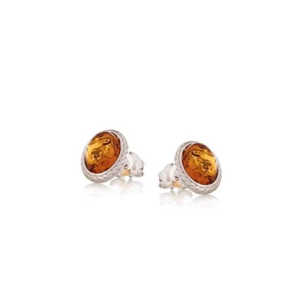 Boucles d'Oreilles  Argent 925/1000 Ambre