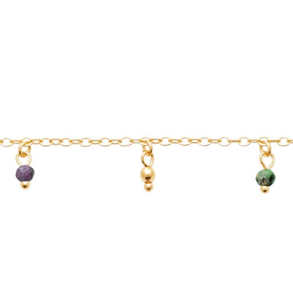 Chaine de Cheville  Plaqué Or Oxyde de Zirconium