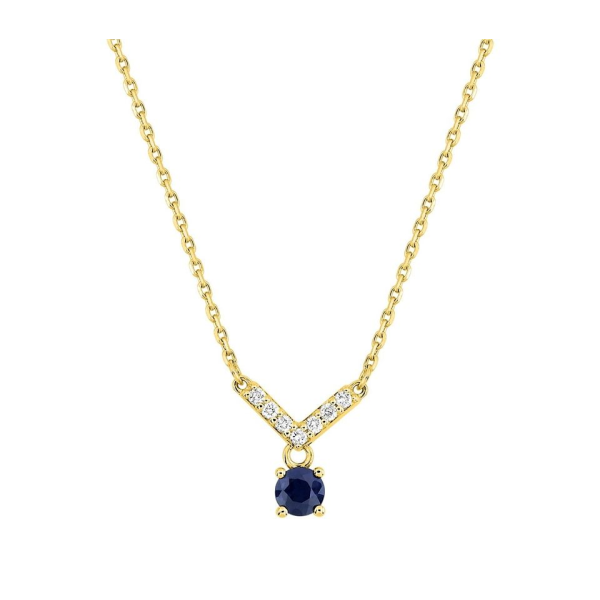 Collier  Or 750/1000 Saphir