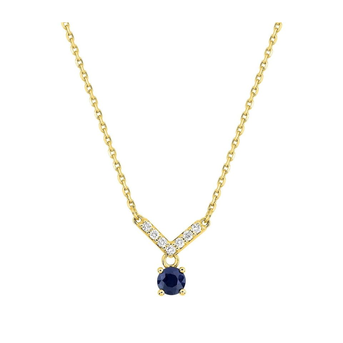 Collier  Or 750/1000 Saphir