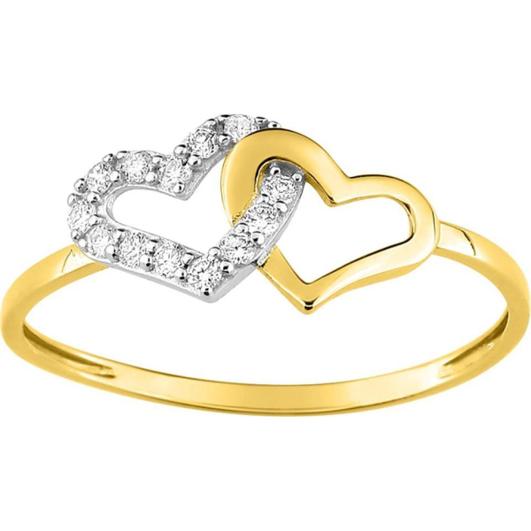 Bague  Or 375/1000 Oxyde de Zirconium