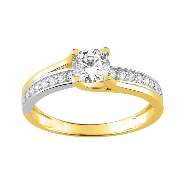 Bague  Or 750/1000 Oxyde de Zirconium