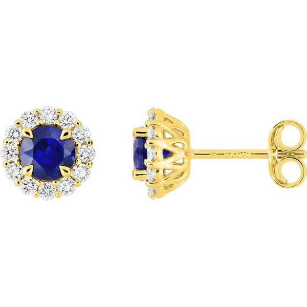 Boucles d'Oreilles  Or 375/1000 Diamant Synthétique