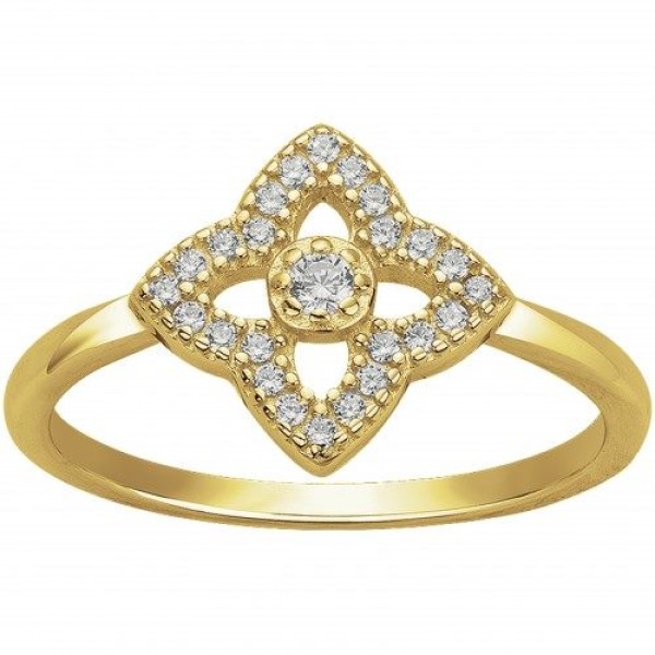 Bague  Plaqué Or Oxyde de Zirconium