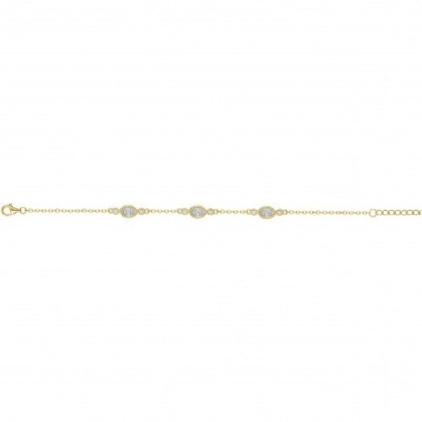 Bracelet  Plaqué Or Oxyde de Zirconium