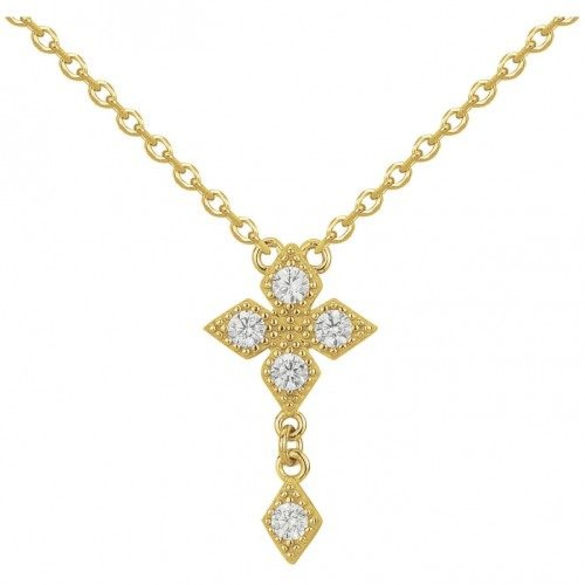 Collier  Plaqué Or Oxyde de Zirconium