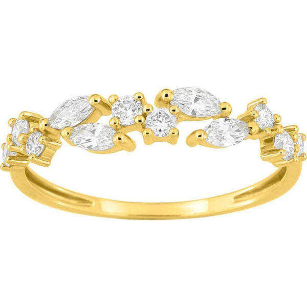 Bague  Or 375/1000 Diamant Synthétique