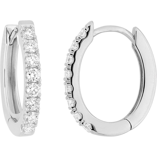Boucles d'Oreilles  Or 375/1000 Diamant Synthétique