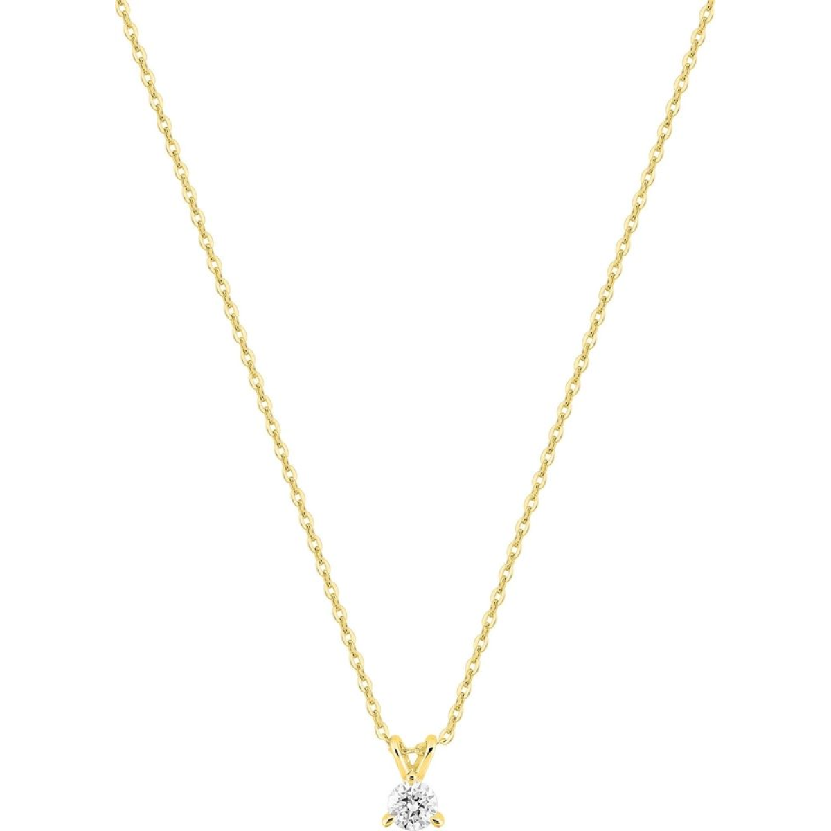 Collier  Or 375/1000 Diamant Synthétique