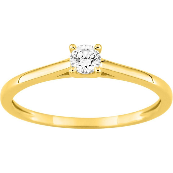Bague  Or 375/1000 Diamant Synthétique