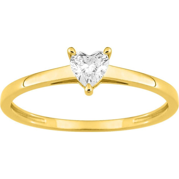 Bague  Or 375/1000 Diamant Synthétique