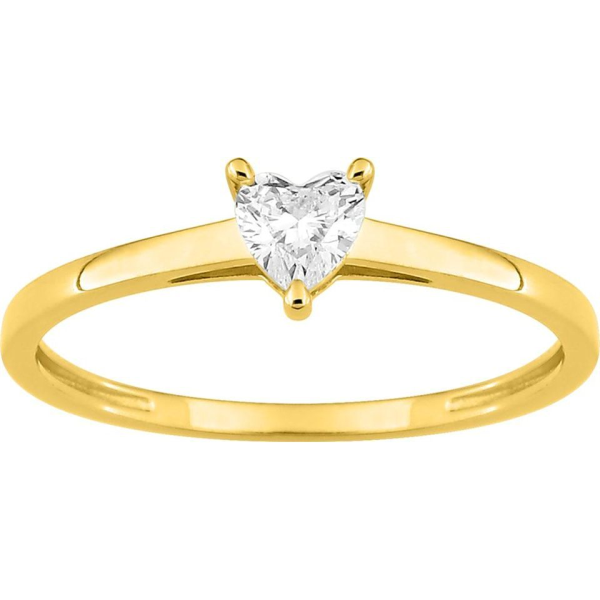 Bague  Or 375/1000 Diamant Synthétique