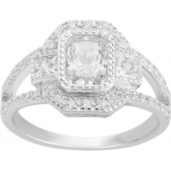 Bague  Argent 925/1000 Oxyde de Zirconium