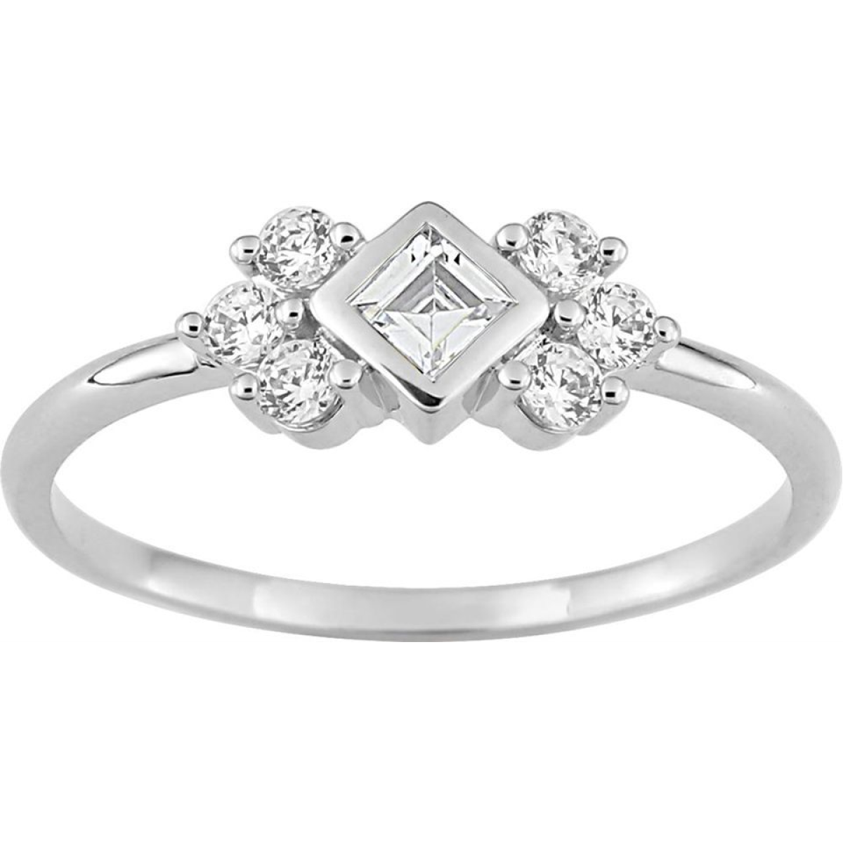 Bague  Argent 925/1000 Oxyde de Zirconium