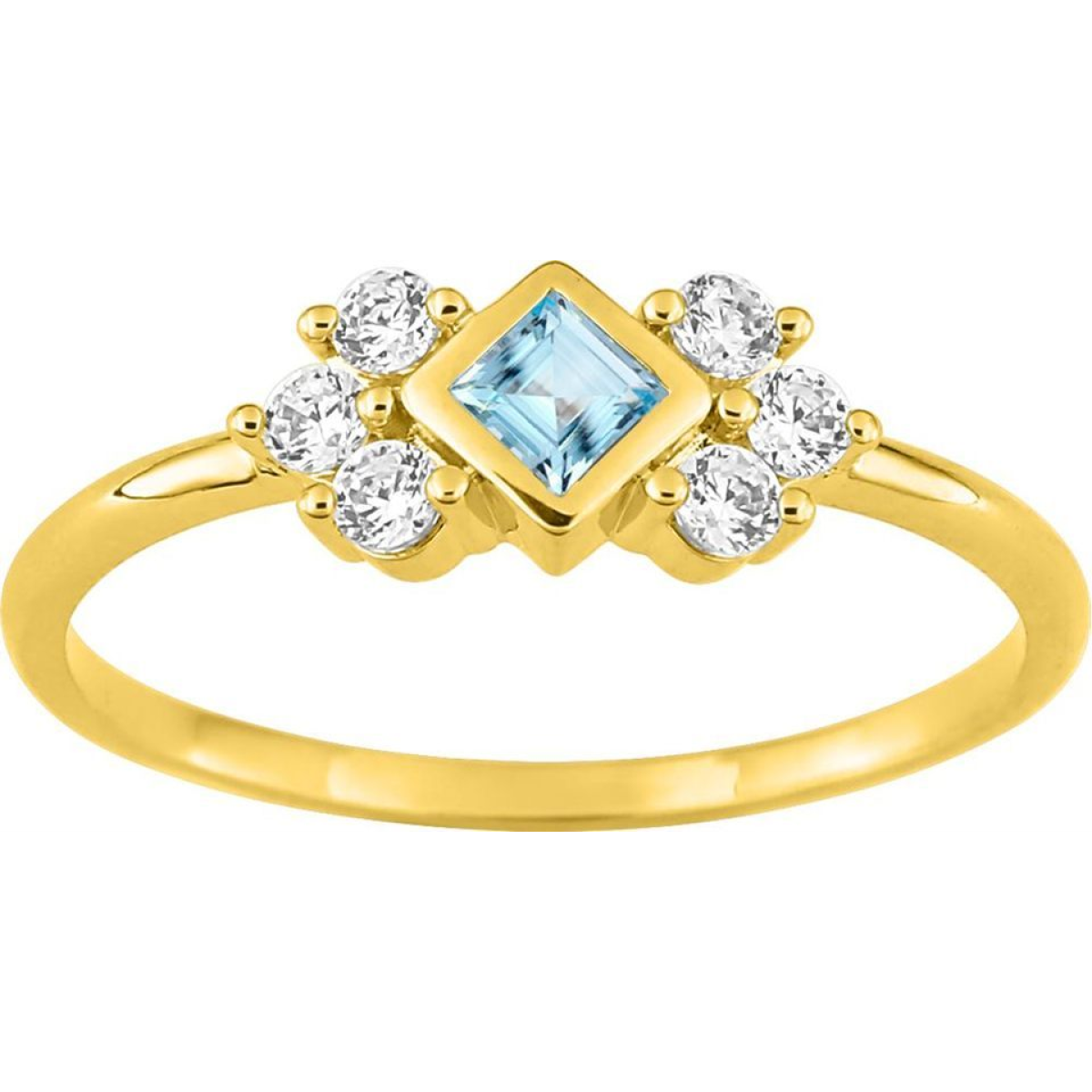 Bague  Plaqué Or Oxyde de Zirconium