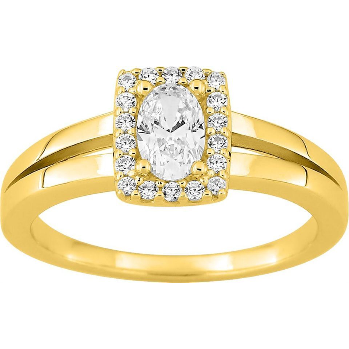 Bague  Plaqué Or Oxyde de Zirconium