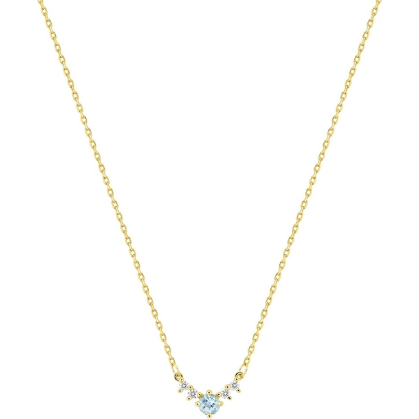 Collier  Or 375/1000 Topaze bleue traitée