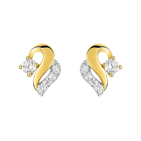 Boucles d'Oreilles  Or 750/1000 Oxyde de Zirconium