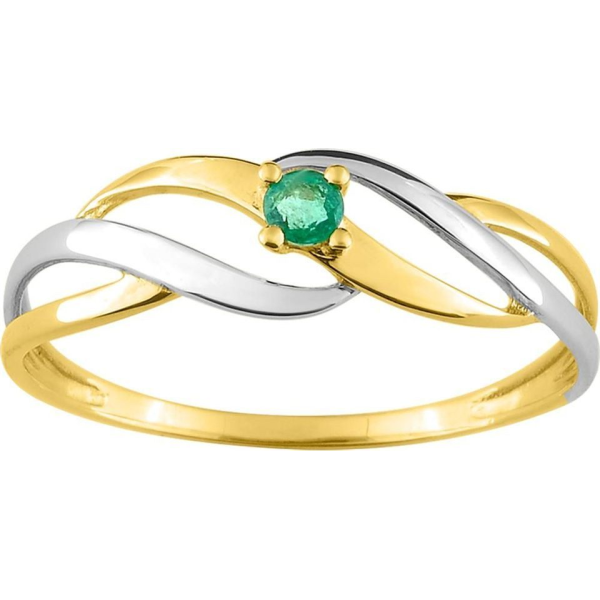 Bague  Or 375/1000 Emeraude