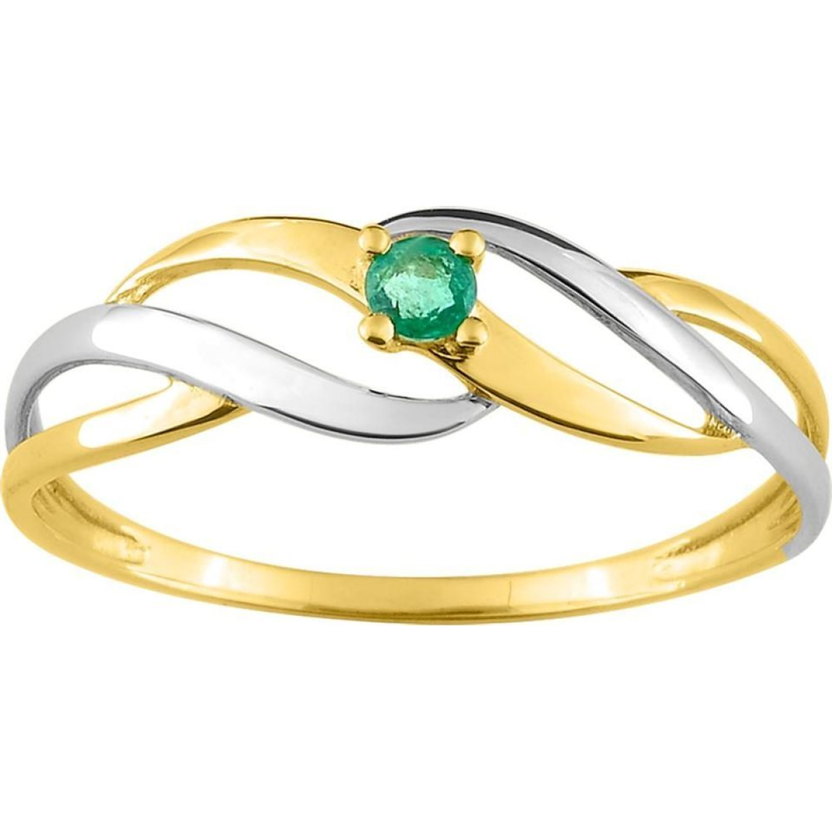 Bague  Or 375/1000 Emeraude