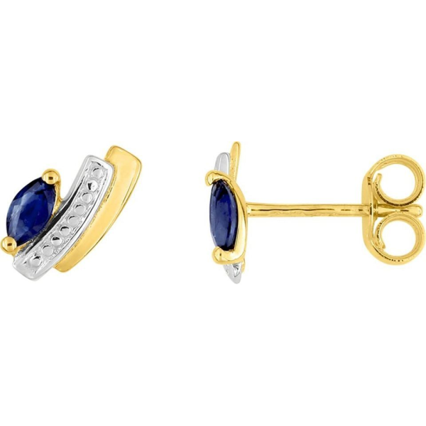 Boucles d'Oreilles  Or 375/1000 Saphir