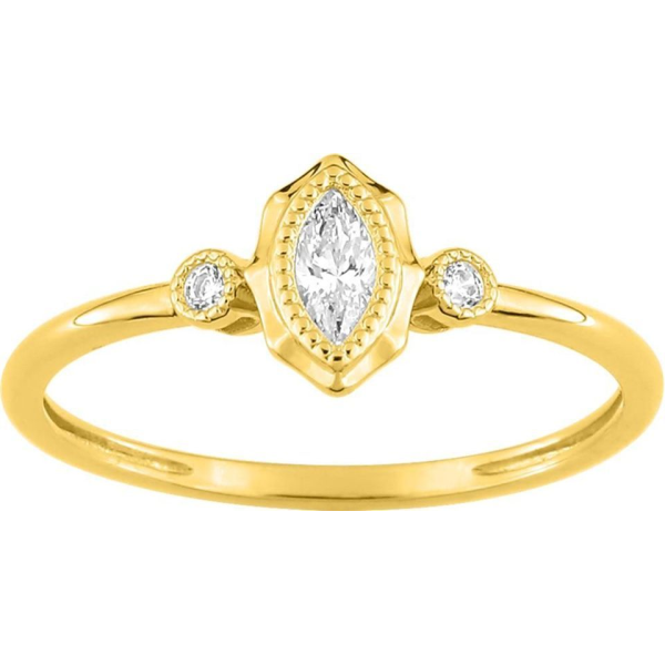 Bague  Or 375/1000 Oxyde de Zirconium