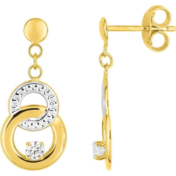 Boucles d'Oreilles  Or 375/1000 Oxyde de Zirconium