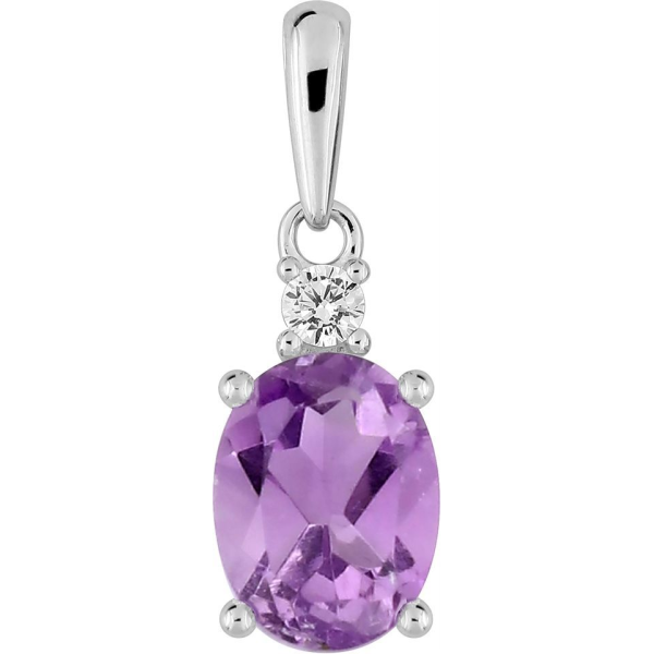 Pendentif  Or 375/1000 Améthyste