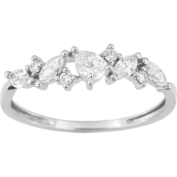 Bague  Or 375/1000 Diamant Synthétique