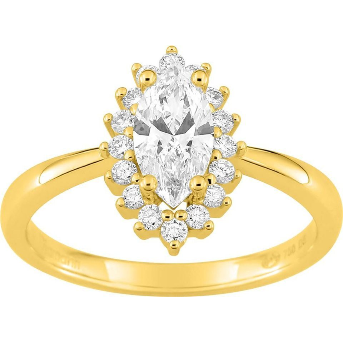 Bague  Or 750/1000 Diamant Synthétique