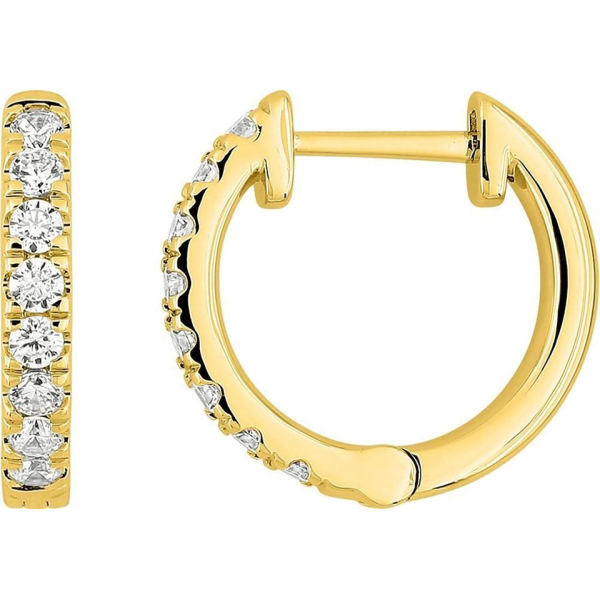 Boucles d'Oreilles  Or 750/1000 Diamant Synthétique