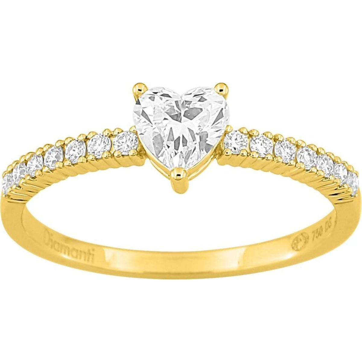 Bague  Or 750/1000 Diamant Synthétique