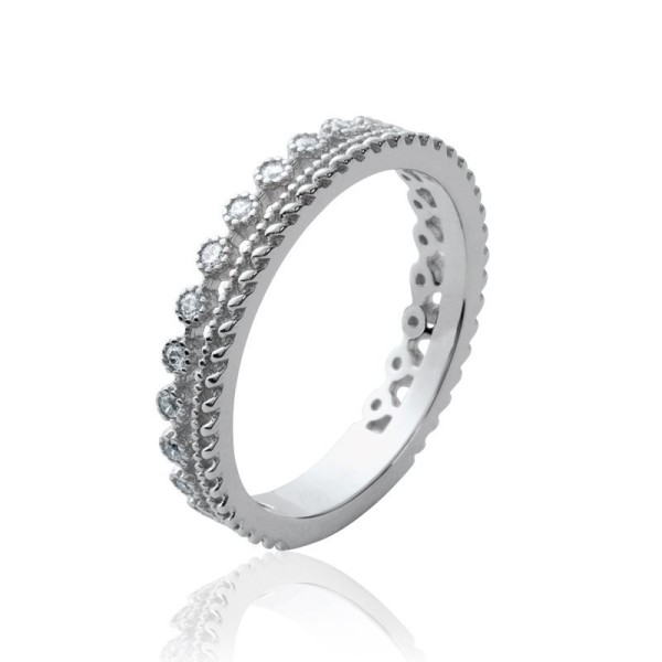 Bague  Argent 925/1000 Oxyde de Zirconium