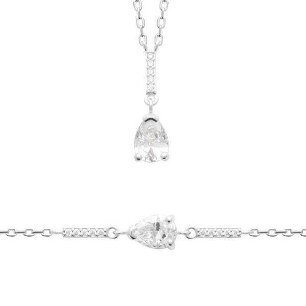 Collier  Argent 925/1000 Oxyde de Zirconium
